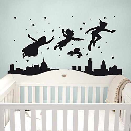 North Star wallkid223 Wanddekoration selbstklebend Peter Pan, Mehrfarbig