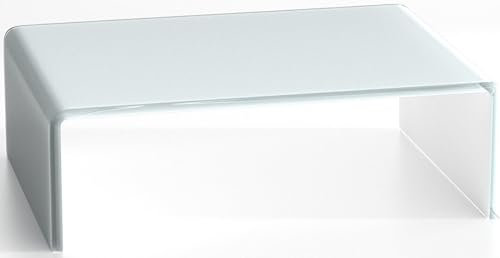 DURATABLE® Mesa de cristal para TV en color blanco (350 x 110 x 250 mm)