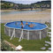 Gre KIT500PO – Pool, oval, 4 seitliche Verstärkungen, Steindekoration, Blaue Folie 30/100, Maße: 500 x 300 x 120 cm