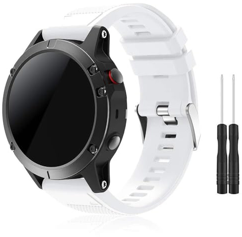 TOPsic Straps Compatible with Fenix 5 Plus/6/7 - Quick Fit 22mm Soft Silicone Sport Replacement Band