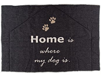 David Fussenegger Hundematte gefüttert Home is Where My Dog is anthrazit 80/120