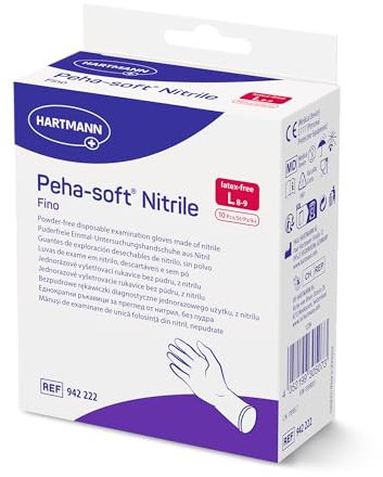 Peha-soft nitrile fino puderfrei unsteril Untersuchungshandschuhe Gr. L, 10 Stück