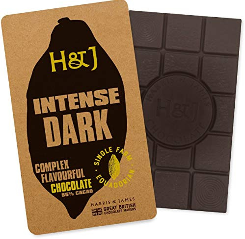 Harris and James Chocolates Intense Dark single farm 85% 46 g