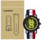 LvBu Armband Kompatibel für Skagen Falster 3, Nylon Strick Replacement Uhrenarmband für Skagen Falster 3 Smartwatch (Blau+Weiß+Rot)