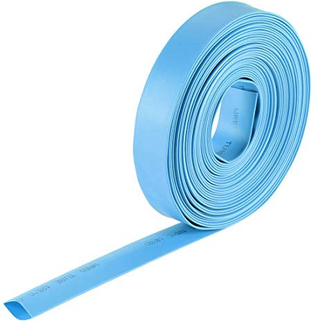 sourcing map Heat Shrink Tubing, 1/2(12mm) Dia 2:1 rate Shrinkable Tube Cable Sleeve 7m - Blue