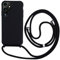 Keteen Collier pour Samsung Galaxy S22 Ultra Coque Silicone Liquide Bumper Housse Galaxy S22 Ultra Lanière avec Cordon Réglable Longueur Chaîne Lanyard Case Housse Étui pour Samsung S22 Ultra, Noir