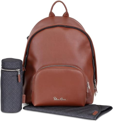 Silver Cross | Baby Changing Bag | Travel Large Backpack | Newborn Baby Essentials | Pram Accessories | Vegan | Tan