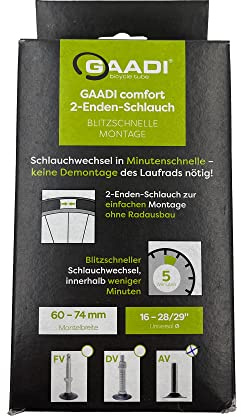 GAADI Comfort (16-29) Fahrradschlauch AV 60-74mm
