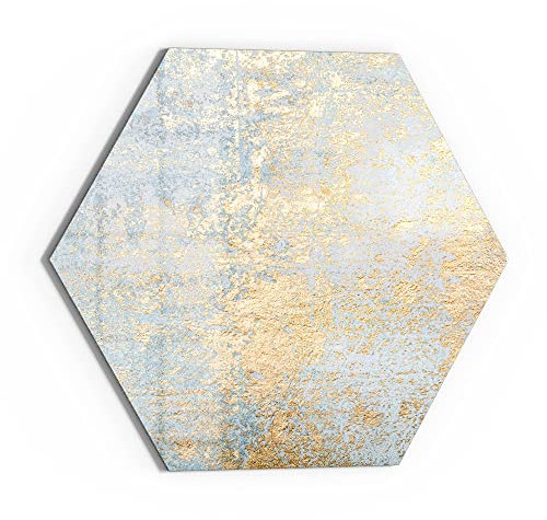 DEQORI Glas-Magnettafel | 40x34,5 cm groß | Motiv Wand mit Gold-Struktur | Memo-Board aus Glas | Magnetboard inkl. Magnete, Stift & Tuch für Küche & Büro | Tafel magnetisch & beschreibbar