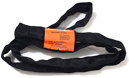 PRIORMAN Eslinga Redonda para aérea Lyra Hoop Rig Eslinga de Nailon para Entrega aérea de Hamaca Slik (Negro)