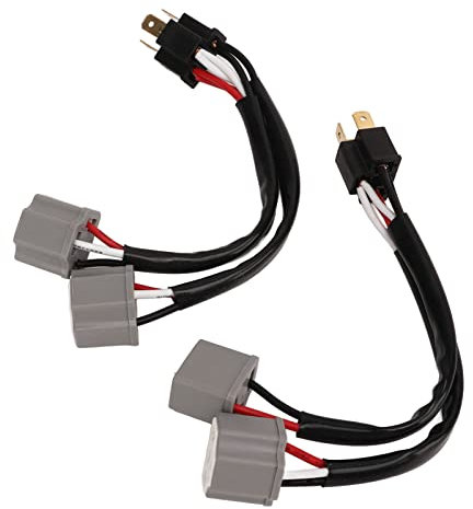 1 Paar Scheinwerfer-Konvertierungskabelbaum-Adapter, 9003 H4-Scheinwerfer-Kabelbaum-Sockel-Adapter, Stecker auf Buchse, 2-Wege-Splitterkabel für LKW-Pickup-LED-Kabelstecker