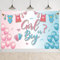 Rosa und Blau Geschlecht Enthüllen Hintergrund Dekorationen Boy Or Girl Kulisse Banner Schwangerschaft Ansage Party Zubehör Fotografie Hintergrund für Geschlecht Enthüllen Baby Party 180 x 110cm (B)