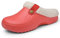 Meik Mangni Clogs Gefüttert Damen Herren Winter Gartenclogs mit Fell Warm Hausschuhe Frauen Geschlossen Pantoffeln rutschfeste Plüsch Pantoletten,Rot Gr.43-44 EU
