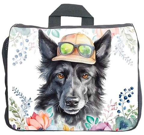 Cadouri Hundezubehörtasche mit Groenendael - Aufbewahrungstasche mit Hunderasse für Hundebesitzer - originelles Geschenk - handgefertigt