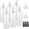 VIDETOL 6 Pcs Plastic Pump Bottle Dispenser, 1000ml/34 oz Refillable Press Pump Bottles, Empty Shampoo and Conditioner Dispenser with Funnel and Labels for Lotion, Shampoo