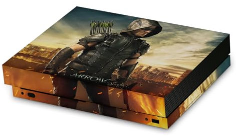 Head Case Designs Offizielle Arrow TV Series Staffel 4 Posters Vinyl Haut Gaming Aufkleber Abziehbild Abdeckung kompatibel mit Xbox One X Console