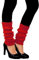 Oblique Unique® Sexy Damen Bein Stulpen Strümpfe für 80er Jahre 80s Motto Party Fasching Karneval Tanzen Aerobic Kostüm Accessoires (Rot)