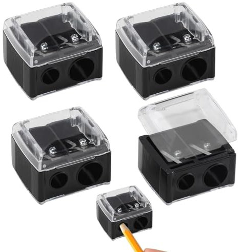 Aililong 4 Stück Pencil Sharpener Anspitzer-Set für dicke Stifte, tragbares Kosmetik Bleistift Anspitzer, Make-up Spitzer, für Lipliner und Eyeliner-Stift, Augenbrauenstift Spitzer