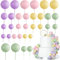 ASTARON 32 Pcs Ball Cake Topper Decorations Mini Balloons Cake Topper Sticks Foam Balls Cake Picks Cake Topper Balls Cake Decorations for Wedding Party Birthday Cake Toppers (Colorful)