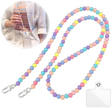 HiWODO Handykette Universal,Handyband Zum Umhängen,Schlüsselband mit Karabiner,Handy kette,Handy Band für Handyhülle,Bunt Handyschnur ohne Hülle,Phone Strap für iPhone 15/14/13/12/11 Hüllen