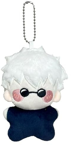 Puruuige Kento Nanami Plüsch-Schlüsselanhänger, 10 cm, super süßer Anime-Plüsch-Puppen-Anhänger, Geschenk, weicher Plüsch für Anime-Fans, Satoru Gojo, 3.94IN