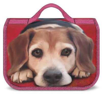 OTRAHCSD Trousse de toilette à suspendre, motif chien beagle, imperméable pour voyage et affaires, Beagle Dog, Taille unique, Blanc, Usage quotidien et voyage