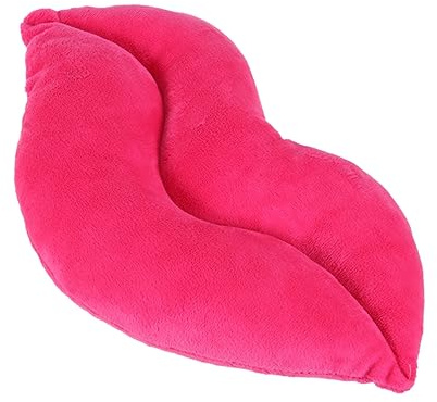 HOLIDYOYO Großes Lippenkissen 30cm Rosa aus PP Baumwolle für Sofa | Kurzplüschige Füllung, Dekorative Form fürs Wohnzimmer, als Paar Geschenkidee zu Weihnachten und Geburtstag