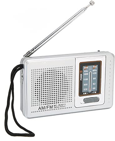 Radio Portable AM FM, Radio de Poche Fonctionnant sur Piles, Antenne Rotative à 360°, Haut-Parleur 5 W intégré, Radio Numérique pour Utilisation d'urgence en Intérieur et en