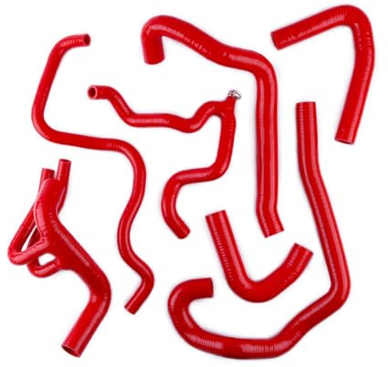 CMS - Manguera de radiador de silicona de 3 capas para Peu Geot 106 GTI/Citr oen Saxo VTS 16V 7 piezas (rojo)