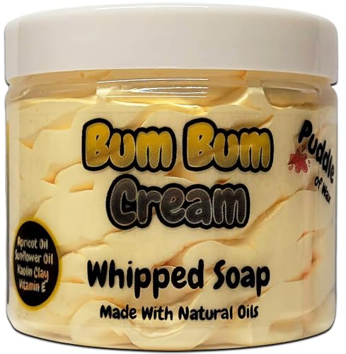 Whipped Soap Body Wash - 150g - Natural Oils and Butters - Various Scents - Vegan Friendly - Puddle of Wax - Made in the UK (Bum Bum Cream)
