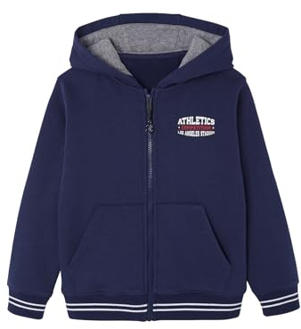 Vertbaudet Jungen Sportjacke mit Kapuze und Recycling-Polyester Marine 140