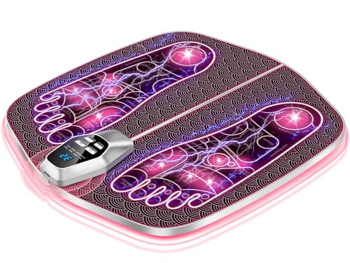 IUHFSIFS Fußmassagegerät【Tiefenmuskelaktivierung - Schnelle Erholung】【Fortschrittliche EMS - Technologie】EMS Fussmassagegerät Mit 8 Massageprogramme 32 Intensitätsstufen, Foot Massager