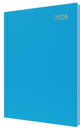 Collins - Essential - Kalender 2026, Jahresplaner, 12 Monate, Tagesplaner, A4, Hardcover, Hellblau (ESSA41.57-26)