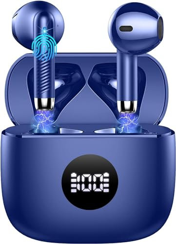 Cuffie Bluetooth Auricolari Bluetooth 5.4, Cuffie Wireless con 4 ENC Cancellazione Rumore Mic, Cuffie in Ear 40 Ore di Riproduzione, Cuffie Senza Filo HiFi Stereo IP7 Impermeabili per iOS & Android