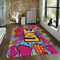 LANDERSION Mode Bunte Graffiti Bereich Teppiche mit künstlerischen Herz Spritzer Lebendige Street Art rutschfeste Bodenmatte für kreative Jugendräume 90x120cm