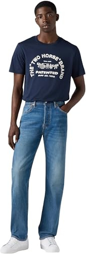 Levi's Herren Jeanshose 501 Original mit Knopfleiste, Straight Fit, Blau (Cascade LTWT), W40/L32