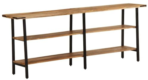vidaXL Konsolentisch 180x35x70 cm Massivholz Mango, Sofatisch, Ablagetisch, Tisch, Flurtisch, Dielentisch, Wandtisch, Flurkonsole, Konsolentisch Flur