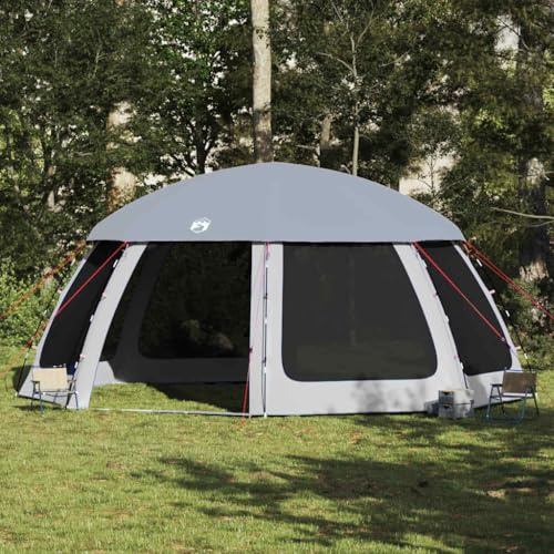 Emmtore Carpa para Piscina con Desmontables y Paredes Azul 612x612 cm Gris