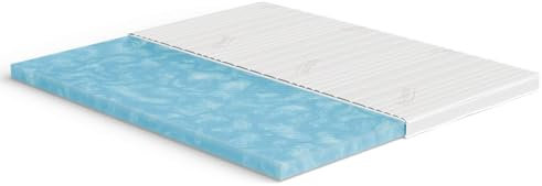 Meisterschlaf Gelschaum+ Topper 180x200 cm – Höhe 9cm – RG 50 – Oeko-TEX® Standard 100 – Tencel™ Lyocell Doppeltuch-Bezug waschbar – für weicheres Liegegefühl auf harten Matratzen – Made in Germany