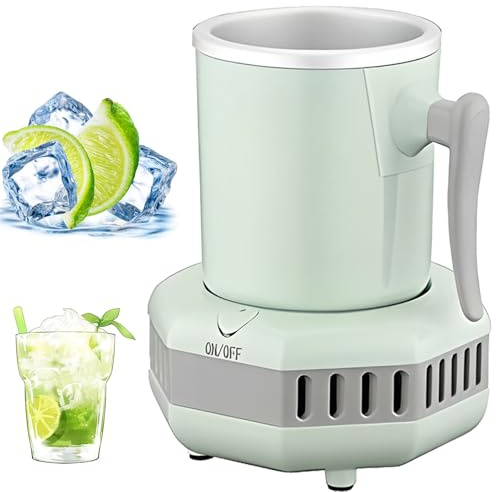 GZKDKZB Tazza refrigerante per Bevande Intelligente, 420 ml, 42,8 °F, refrigeratore Elettrico per Bevande, Struttura Divisa, Raffreddamento rapido a conduzione di Alluminio, Raffreddamento