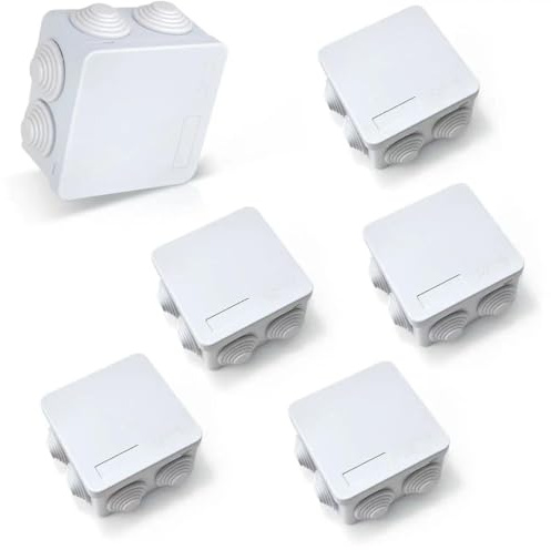 Brvozify 6 Stück Abzweigkasten Aufputz (85 x 85 x 50mm)
