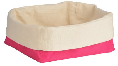 Premier Housewares Bread Basket, 14 x 21 x 18 cm - Hot Pink/Cream