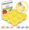 Kiddo Feedo - Der original Gefrierbehälter mit Silikondeckel zum portionierten Einfrieren von Babynahrung - BPA-frei - 9 x 75ml - Gratis eBook mit Ernährungstipps - Gelb