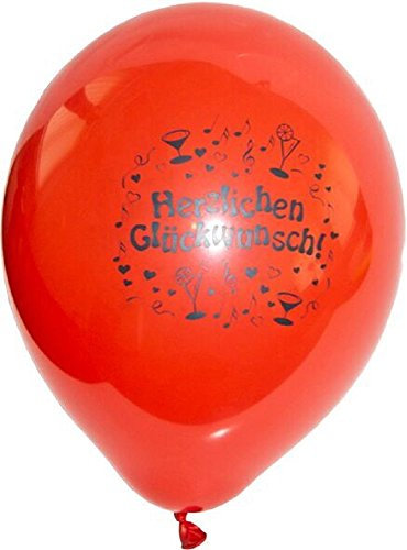 Luftballons * Herzlichen Glückwunsch * 5 Stück/Ø 25 cm