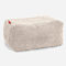 Lounge Pug Kleiner Fußhocker Pouf, Creme Pom-pom Waffelstof, Sitzpouf, Pouf Sitzsack Hocker Wohnzimmer