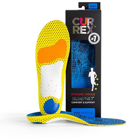 CURREX RunPro Sohle – Entdecke Deine Einlage für eine neue Dimension des Laufens, Dynamische Einlegesohle, Blau- High Profile Gr.- EU 47-49/ 2XL