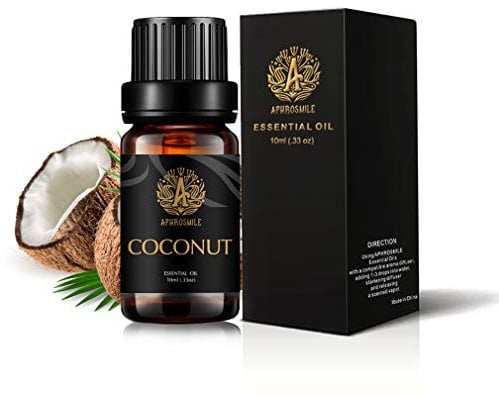 100% reines Coconut Ätherisches Öl für Diffuser, 10ml Therapeutic Grade Coconut Ätherisches Öl für Luftbefeuchter, Aromatherapie Coconut Ätherisches Öl für Haut und Haarpflege