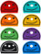 Uniclife 24 PCS 2.5 cm Couvre Clef de Capuchon Clé Identificateurs de Clés à Visage Souriant Marqueurs pour Clés Standard Plates et Fines (pas pour les Clés de Forme Irrégulière), 8 Couleurs