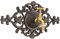Moritz Garten Wasserhahn Zierrosette Wandmontage mit Wasseranschluss Nostalgie Zapfstelle antik braun Stil