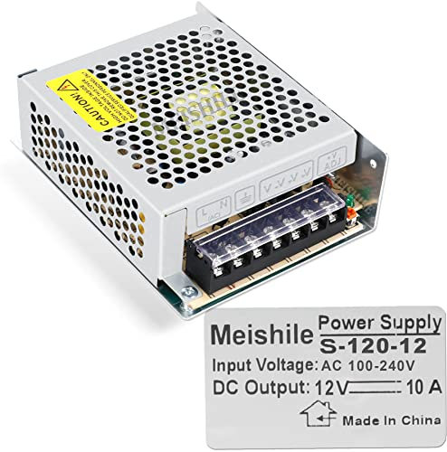 110/220V AC a DC 12V 10A 120W Fuente de alimentación de potencia, convertidor de conmutación de alimentación, transformador de la industria de la alimentación eléctrica Entrenamiento